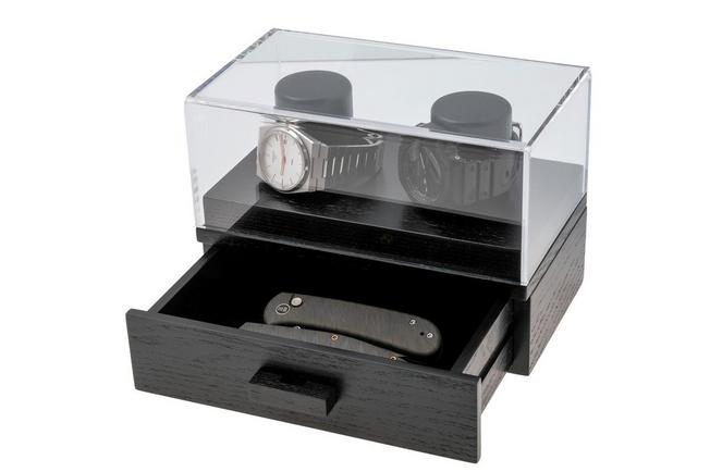 Image pour Holme & Hadfield Weekender Watch Display Case I4-Q5I3-XU9T Black, boîte à montre 2 emplacements