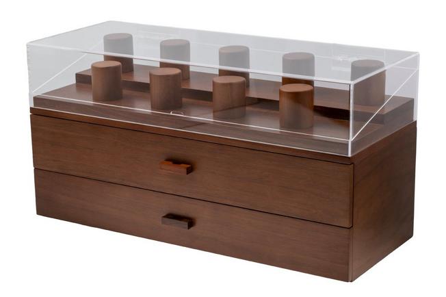 Image for Holme & Hadfield Legacy Watch Display Case LGP-WT-978-1 Walnut, watch display for 17 pieces
