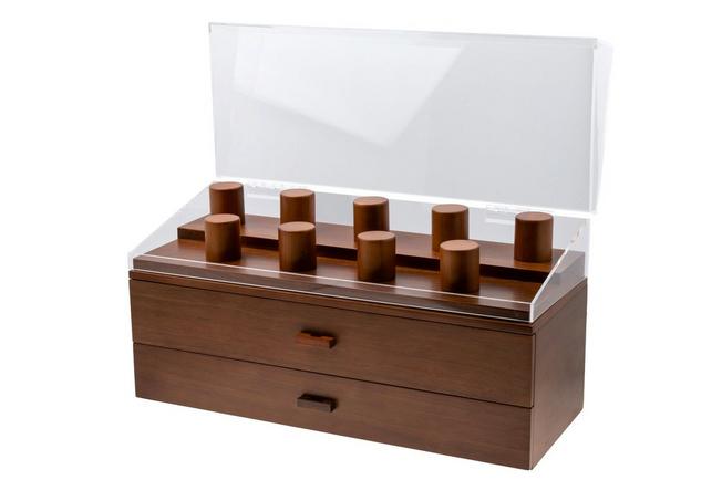 Image for Holme & Hadfield Legacy Watch Display Case LGP-WT-978-1 Walnut, watch display for 17 pieces