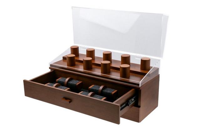 Image for Holme & Hadfield Legacy Watch Display Case LGP-WT-978-1 Walnut, watch display for 17 pieces