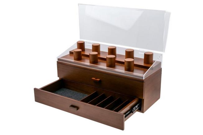 Image for Holme & Hadfield Legacy Watch Display Case LGP-WT-978-1 Walnut, watch display for 17 pieces
