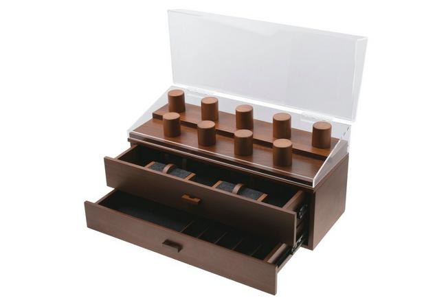 Image for Holme & Hadfield Legacy Watch Display Case LGP-WT-978-1 Walnut, watch display for 17 pieces