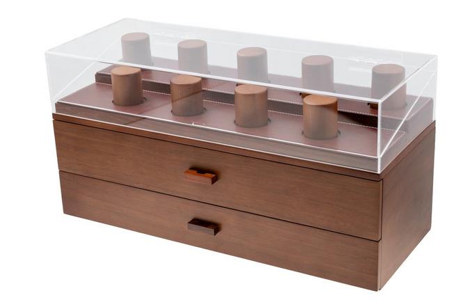 Image for Holme & Hadfield Legacy Watch Display Case LGP-WT-978-1 Walnut, watch display for 17 pieces