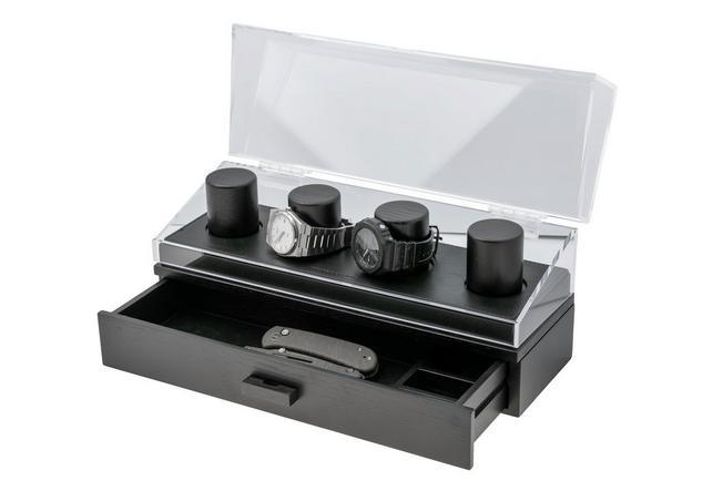 Obraz dla Pudełko ekspozycyjne na zegarki Holme & Hadfield Watch Deck Pro RE-UKC8-ZLQC Black, n\ 4 szt.