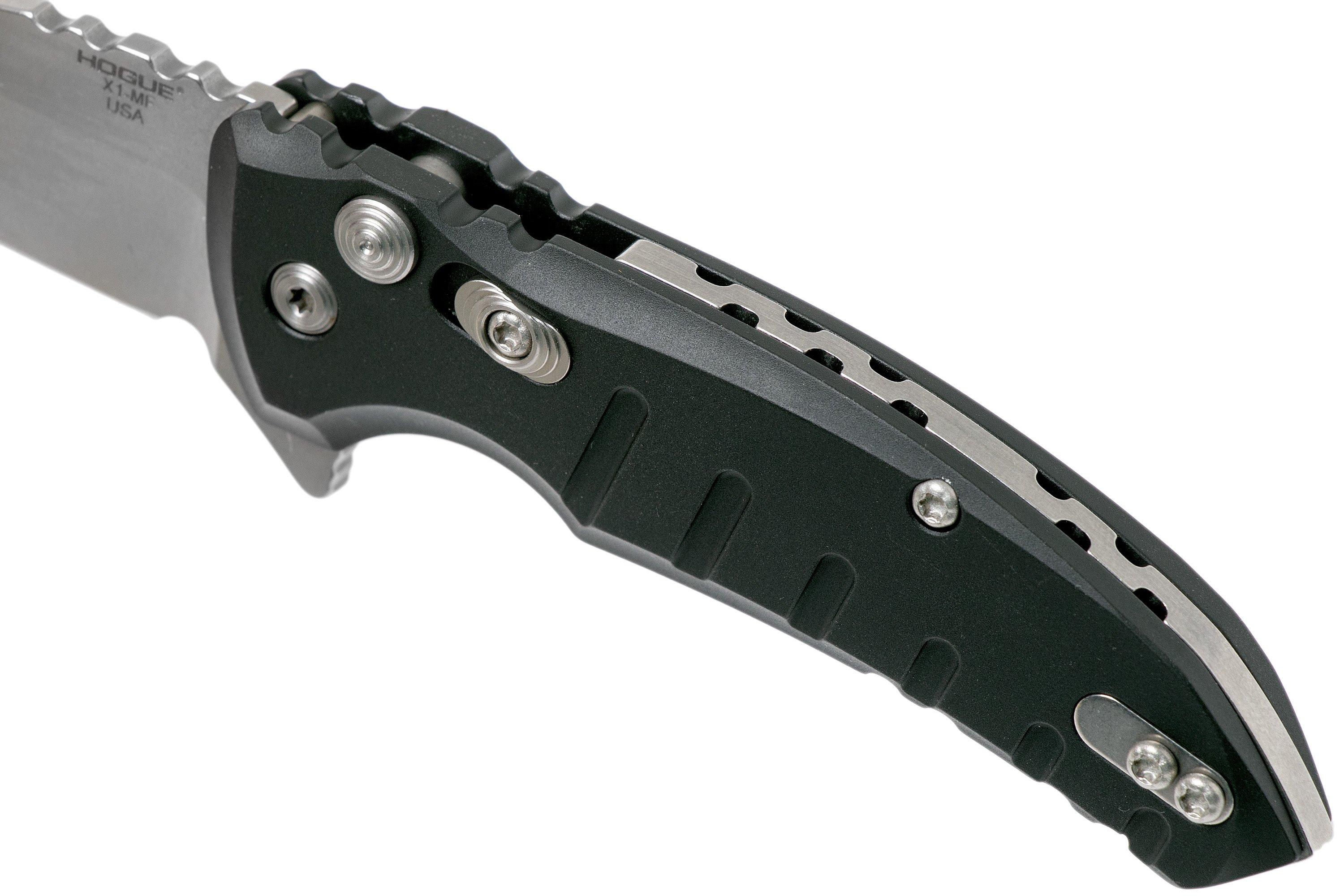 Hogue X1 Microflip Black Wharncliffe pocket knife 24160, Allen