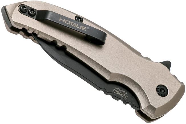 Bild für Hogue X1 Microflip Desert Tan, Black Wharncliffe Blade Taschenmesser 24167, Allen Elishewitz design