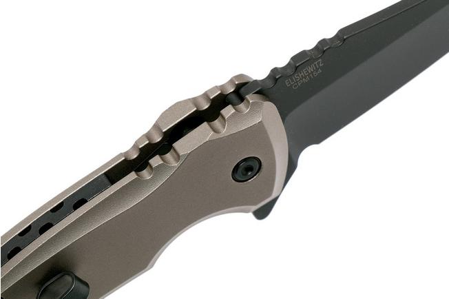 Bild für Hogue X1 Microflip Desert Tan, Black Wharncliffe Blade Taschenmesser 24167, Allen Elishewitz design