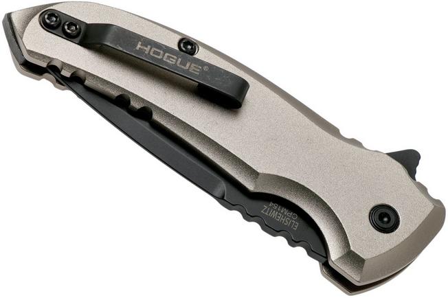 Bild für Hogue X1 Microflip Desert Tan, Black Droppoint Blade Taschenmesser 24177, Allen Elishewitz design