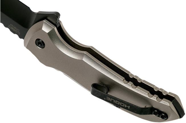 Bild für Hogue X1 Microflip Desert Tan, Black Droppoint Blade Taschenmesser 24177, Allen Elishewitz design