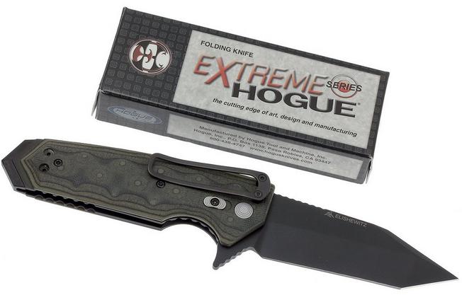 Image for Hogue EX-02 3.75" Tanto Flipper, G10 G-Mascus Green 34208