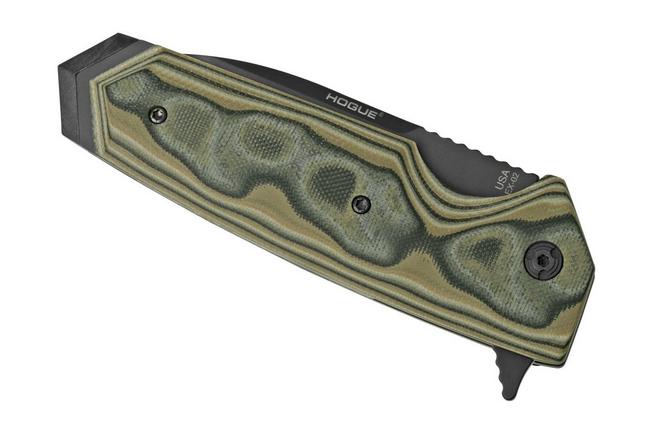 Imagen para Hogue EX-02 3.75" Droppoint Flipper, G10 G-Mascus Green 34218 navaja