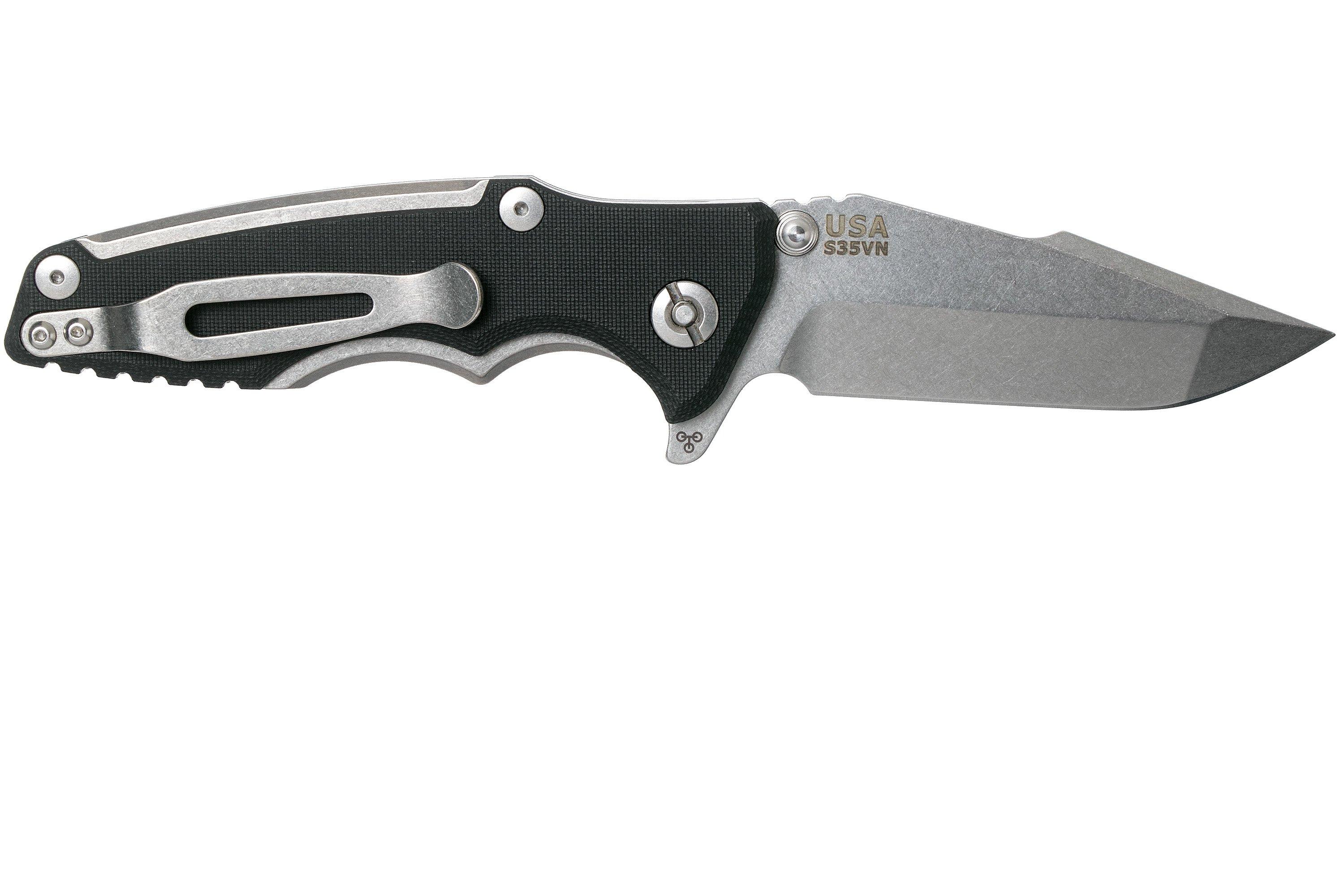 Rick Hinderer Eklipse 3.0” Spanto, CPM S35VN, Black pocket knife