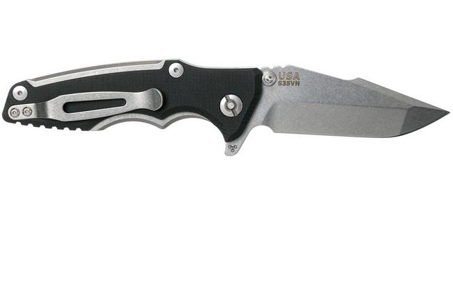 Image for Rick Hinderer Eklipse 3.0” Spanto, CPM S35VN, Black pocket knife