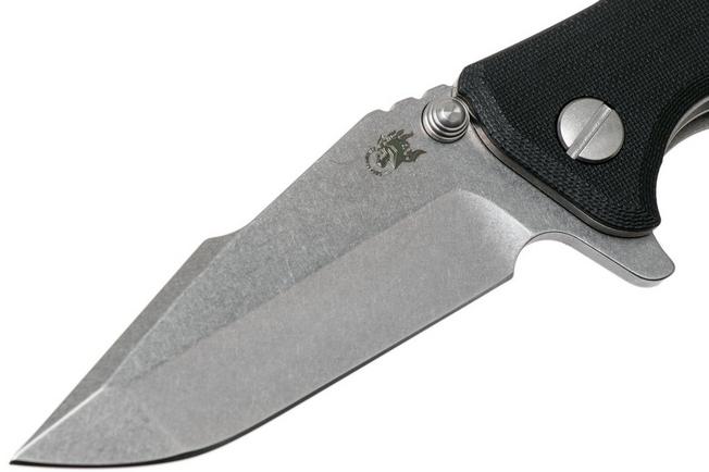 Image for Rick Hinderer Eklipse 3.0” Spanto, CPM S35VN, Black pocket knife