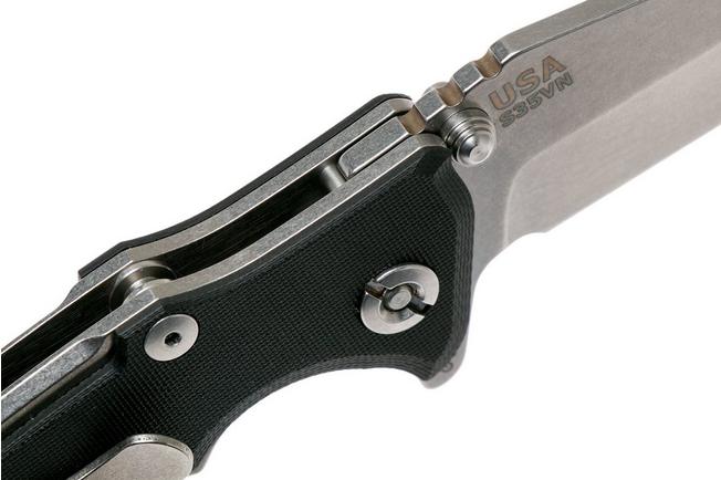 Image for Rick Hinderer Eklipse 3.0” Spanto, CPM S35VN, Black pocket knife