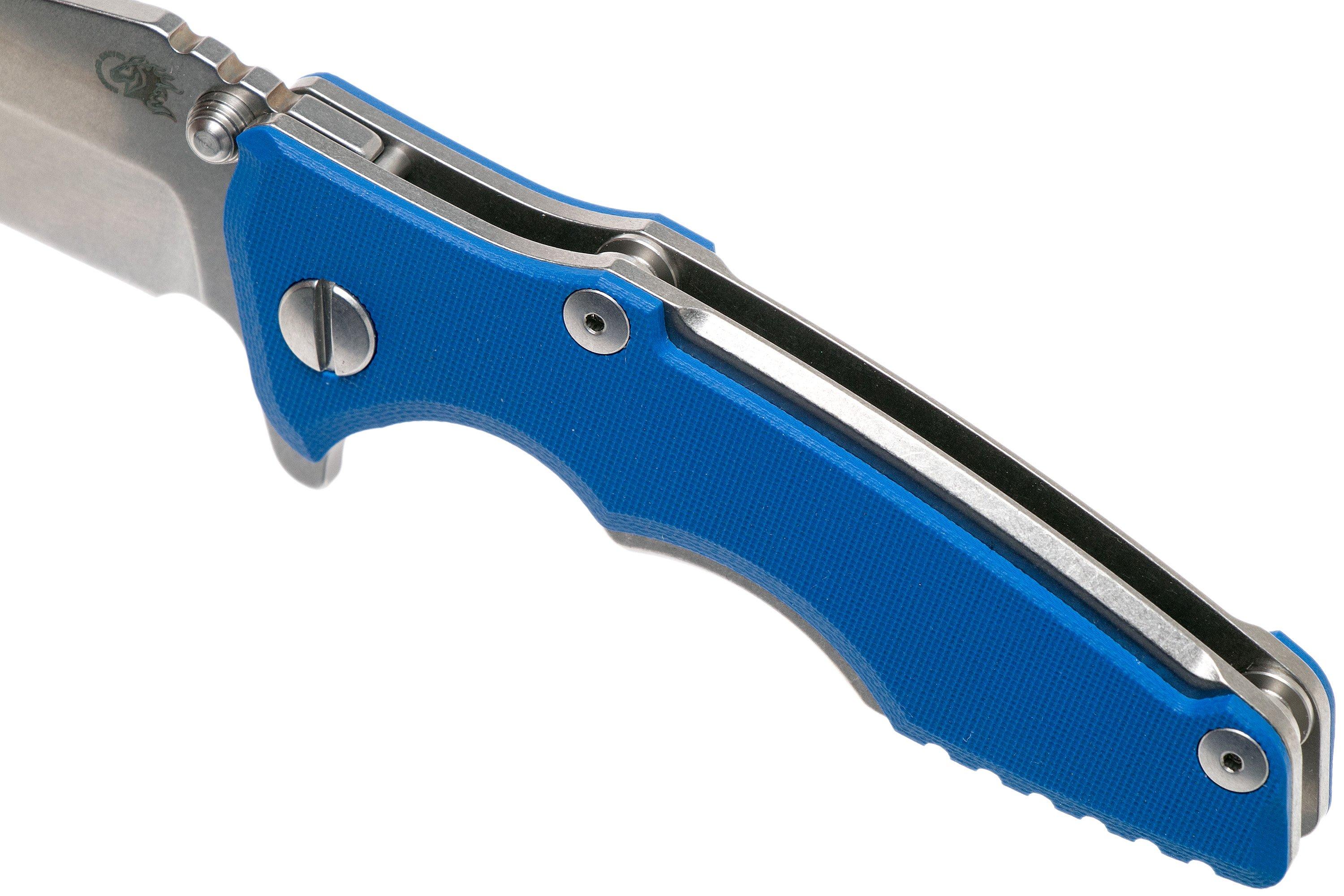 Rick Hinderer Eklipse 3.0” Spanto, CPM S35VN, Blue pocket knife ...