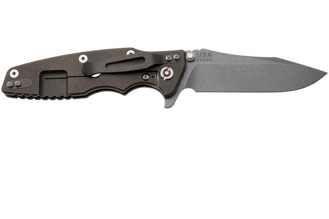 Afbeelding voor Rick Hinderer Eklipse 3.5" Spearpoint Battle Bronze S45VN, Titanium Black G10, zakmes