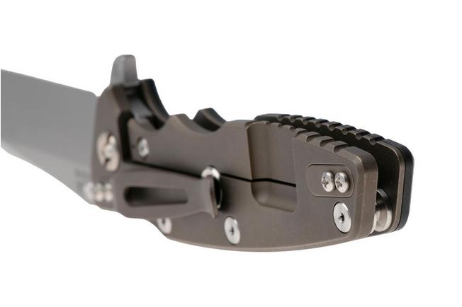 Afbeelding voor Rick Hinderer Eklipse 3.5" Spearpoint Battle Bronze S45VN, Titanium Black G10, zakmes