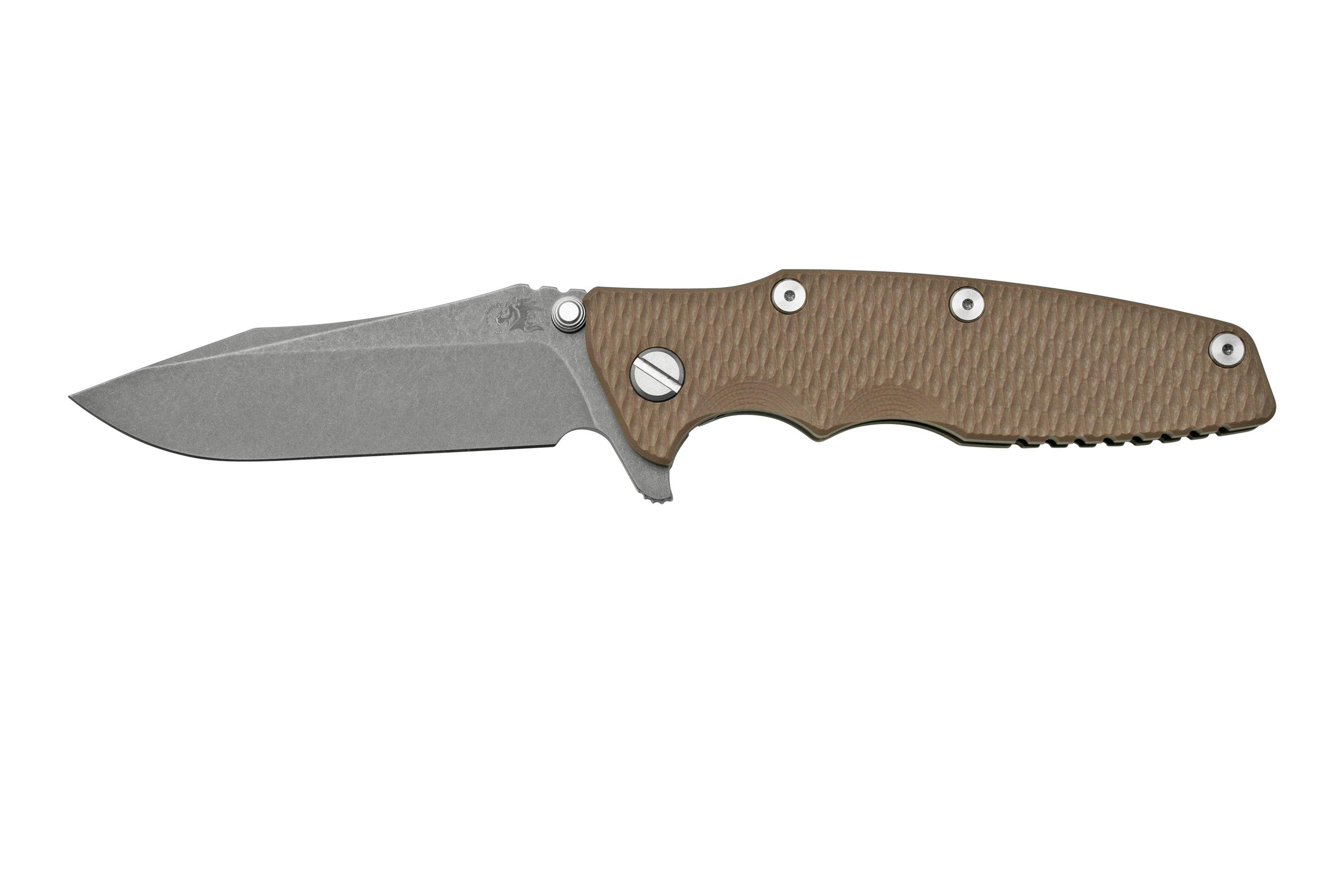 Rick Hinderer Eklipse 3.5” Spearpoint S45VN, Battle Bronze, Earth Brown