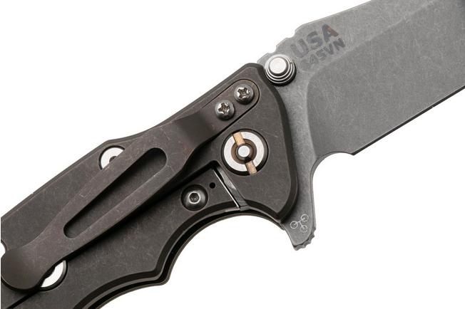 Afbeelding voor Rick Hinderer Eklipse 3.5" Spearpoint Battle Bronze S45VN, Titanium OD Green G10, zakmes