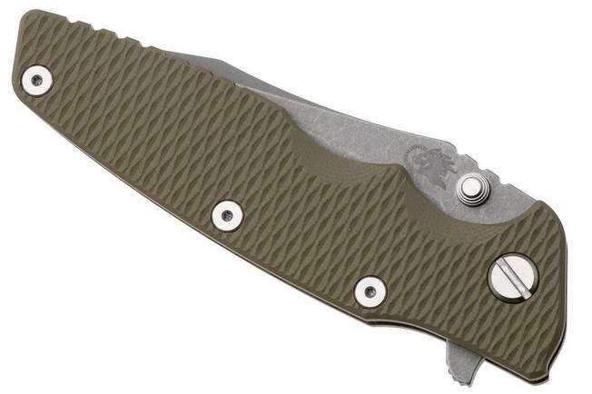 Afbeelding voor Rick Hinderer Eklipse 3.5" Spearpoint Battle Bronze S45VN, Titanium OD Green G10, zakmes