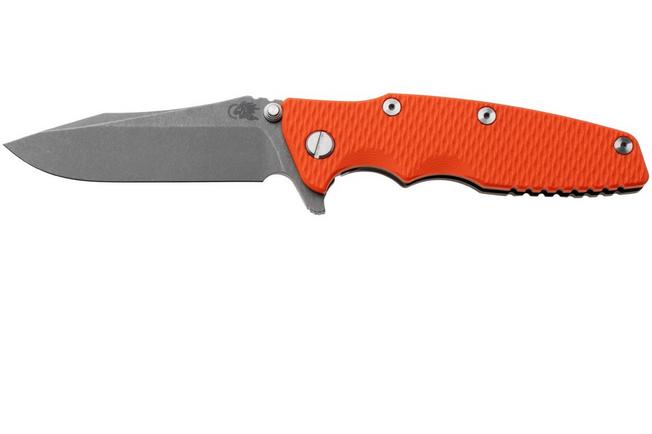 Afbeelding voor Rick Hinderer Eklipse 3.5" Spearpoint Battle Bronze S45VN, Titanium Orange G10, zakmes