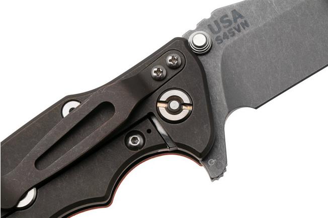 Afbeelding voor Rick Hinderer Eklipse 3.5" Spearpoint Battle Bronze S45VN, Titanium Orange G10, zakmes