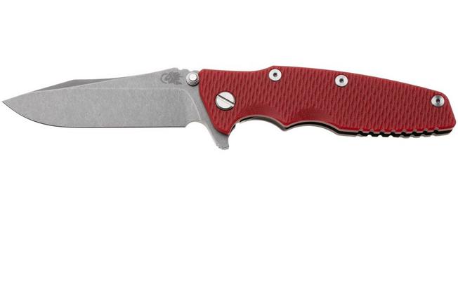 Afbeelding voor Rick Hinderer Eklipse 3.5" Spearpoint Battle Bronze S45VN, Titanium Red G10, zakmes