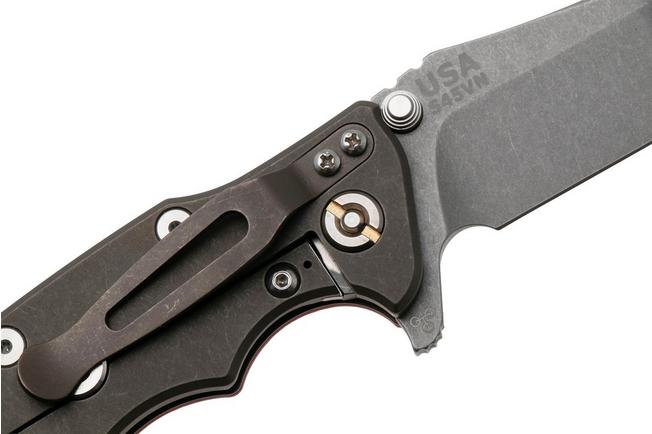 Afbeelding voor Rick Hinderer Eklipse 3.5" Spearpoint Battle Bronze S45VN, Titanium Red G10, zakmes