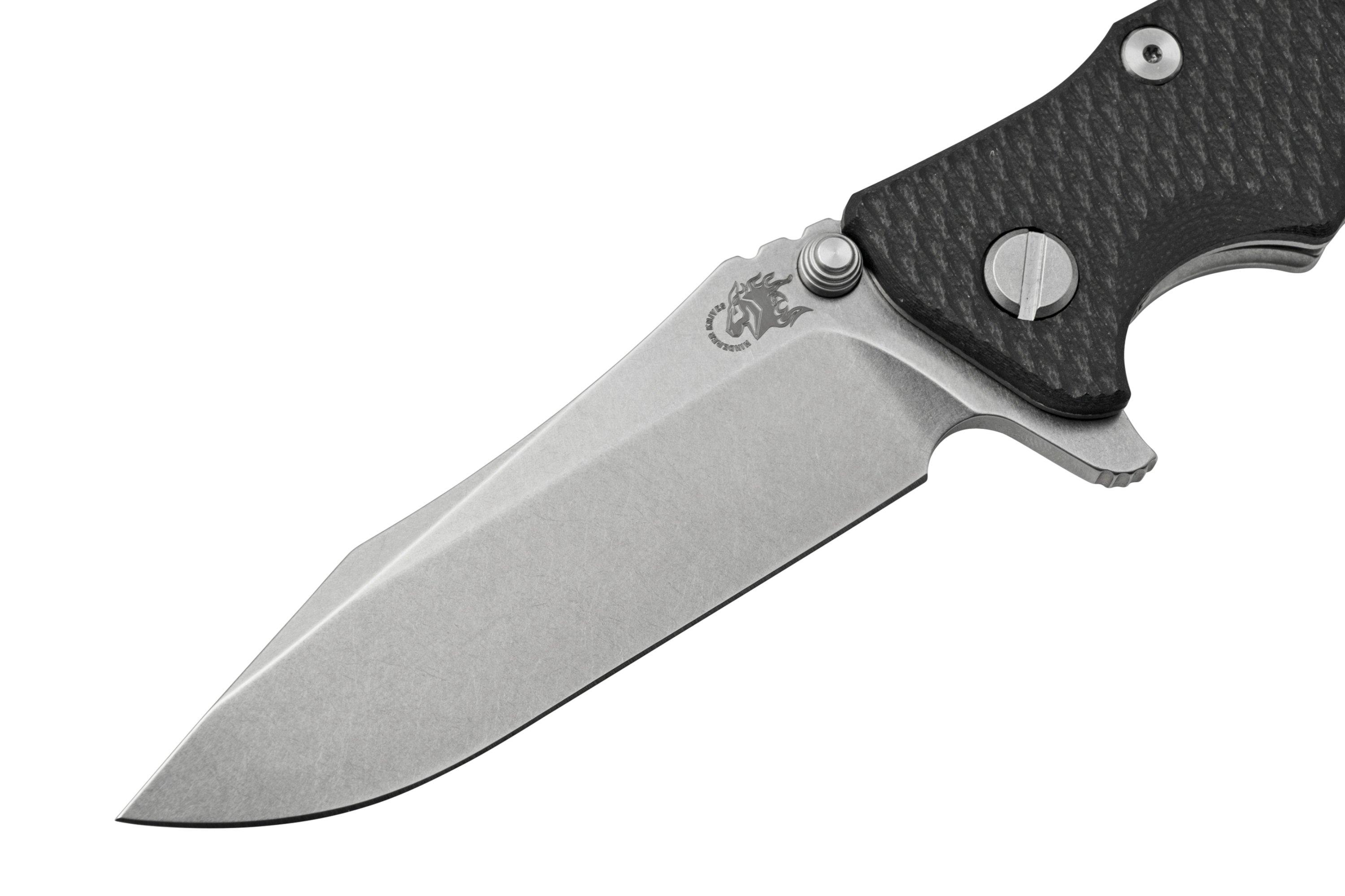 Rick Hinderer Eklipse 3.5” Spearpoint S45VN, Stonewash, Black G10
