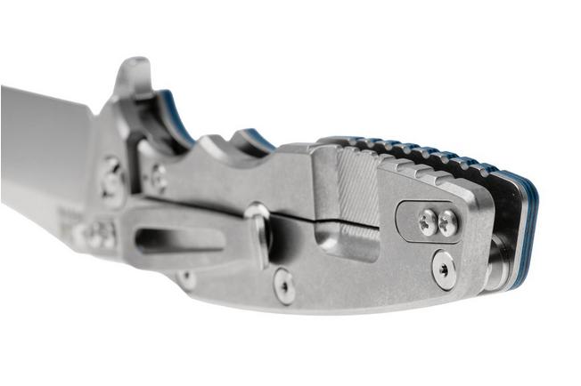 Bild für Rick Hinderer Eklipse 3.5" Spearpoint Stonewashed S45VN, Titanium Blue/Black G10, Taschenmesser