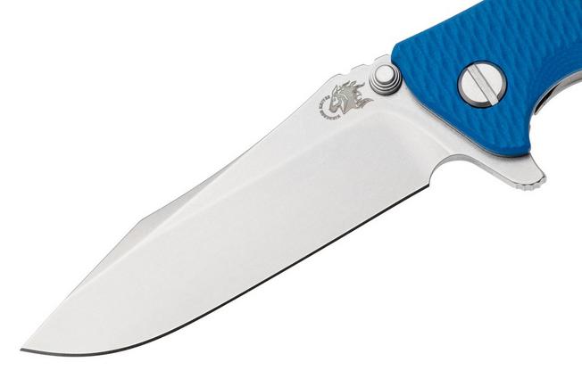 Afbeelding voor Rick Hinderer Eklipse 3.5" Spearpoint Stonewashed S45VN, Titanium Blue G10, zakmes