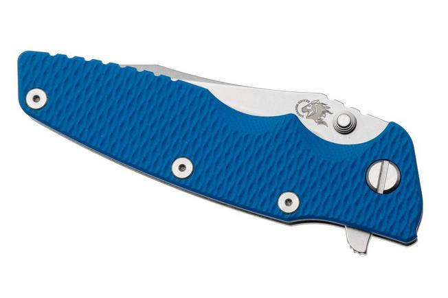 Afbeelding voor Rick Hinderer Eklipse 3.5" Spearpoint Stonewashed S45VN, Titanium Blue G10, zakmes