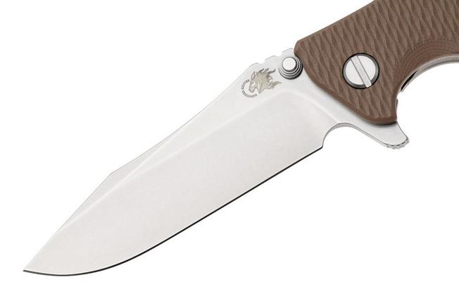 Afbeelding voor Rick Hinderer Eklipse 3.5" Spearpoint Stonewashed S45VN, Titanium Coyote G10, zakmes