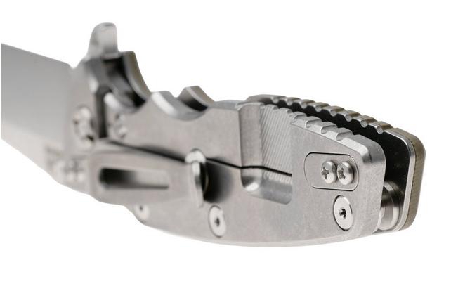 Afbeelding voor Rick Hinderer Eklipse 3.5" Spearpoint Stonewashed S45VN, Titanium OD Green G10, zakmes