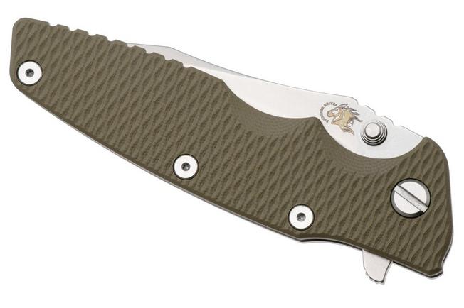 Afbeelding voor Rick Hinderer Eklipse 3.5" Spearpoint Stonewashed S45VN, Titanium OD Green G10, zakmes