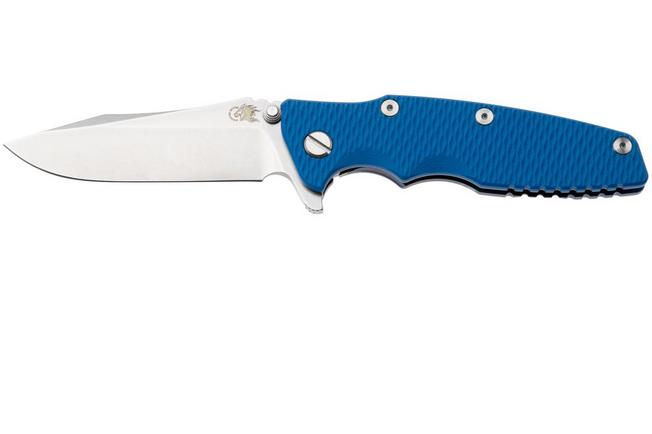 Afbeelding voor Rick Hinderer Eklipse 3.5" Spearpoint Stonewashed Blue S45VN, Titanium Blue G10, zakmes