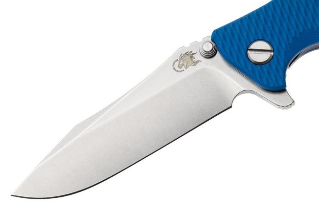 Afbeelding voor Rick Hinderer Eklipse 3.5" Spearpoint Stonewashed Blue S45VN, Titanium Blue G10, zakmes