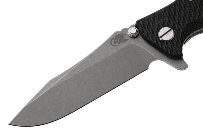 Afbeelding voor Rick Hinderer Eklipse 3.5" Spearpoint Working Finish S45VN, Titanium Black G10, zakmes