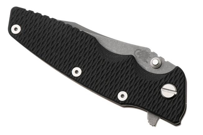 Afbeelding voor Rick Hinderer Eklipse 3.5" Spearpoint Working Finish S45VN, Titanium Black G10, zakmes