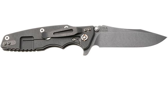 Afbeelding voor Rick Hinderer Eklipse 3.5" Spearpoint Working Finish S45VN, Titanium OD Green G10, zakmes