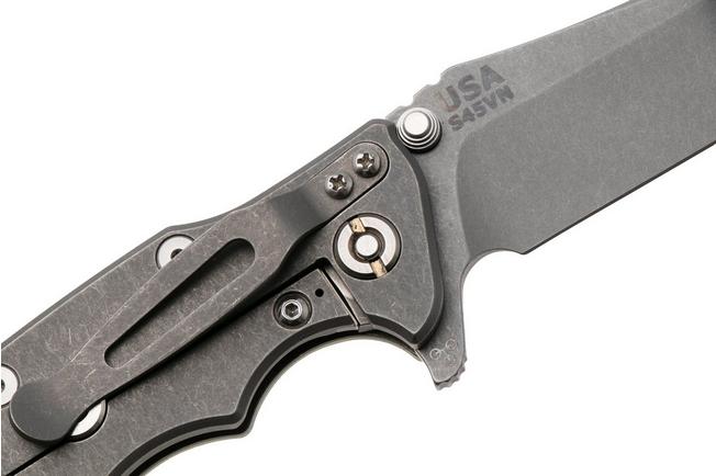 Afbeelding voor Rick Hinderer Eklipse 3.5" Spearpoint Working Finish S45VN, Titanium Translucent Green G10, zakmes