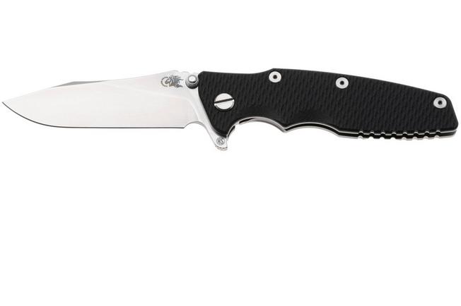 Afbeelding voor Rick Hinderer Eklipse 3.5" Skinny Slicer, Hollow Grind Stonewash Magnacut, Black G10, zakmes