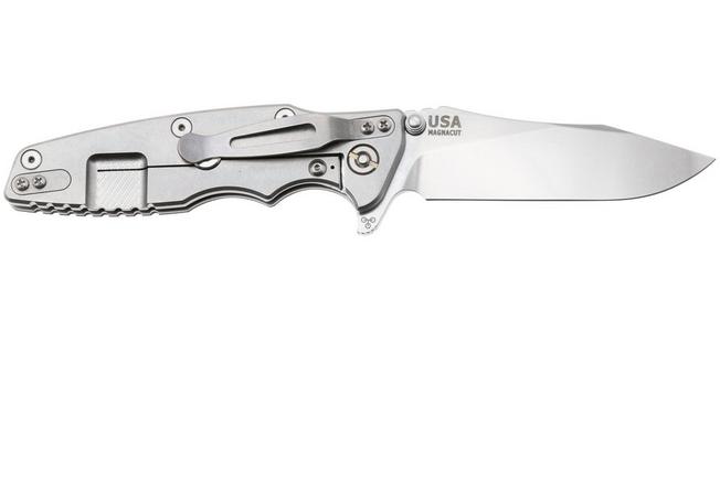 Afbeelding voor Rick Hinderer Eklipse 3.5" Skinny Slicer, Hollow Grind Stonewash Magnacut, Black G10, zakmes