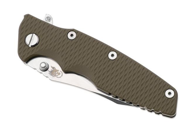 Afbeelding voor Rick Hinderer Eklipse 3.5" Skinny Slicer, Hollow Grind Stonewash Magnacut, OD Green G10, zakmes