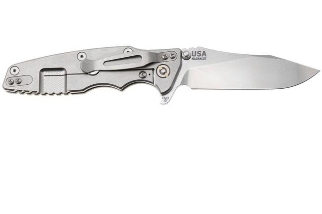 Afbeelding voor Rick Hinderer Eklipse 3.5" Skinny Slicer, Hollow Grind Stonewash Magnacut, Translucent G10, zakmes