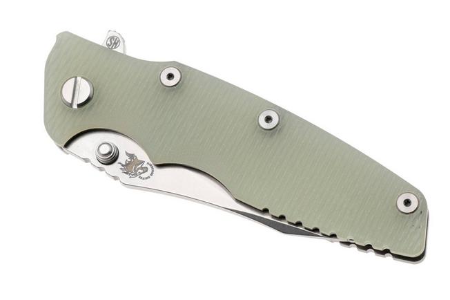 Afbeelding voor Rick Hinderer Eklipse 3.5" Skinny Slicer, Hollow Grind Stonewash Magnacut, Translucent G10, zakmes