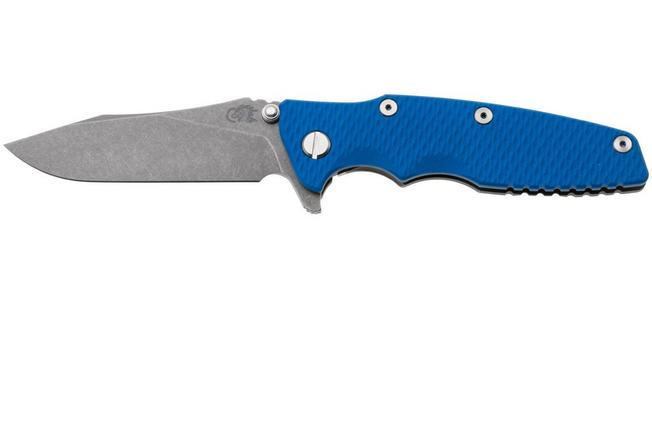 Afbeelding voor Rick Hinderer Eklipse 3.5 Skinny Slicer, EK35MG-WFBL-G10, Stonewashed CPM MagnaCut, Tri-Way Blue G10 zakmes