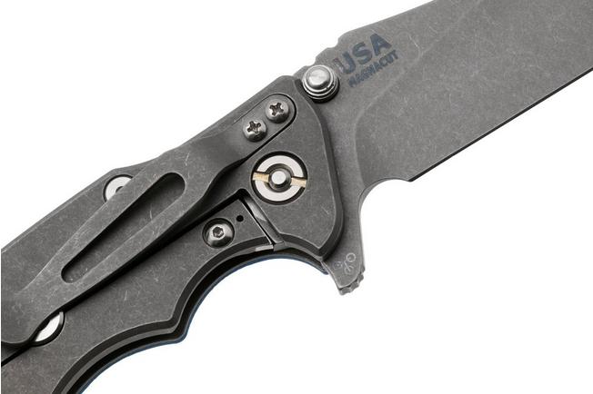 Afbeelding voor Rick Hinderer Eklipse 3.5 Skinny Slicer, EK35MG-WFBL-G10, Stonewashed CPM MagnaCut, Tri-Way Blue G10 zakmes
