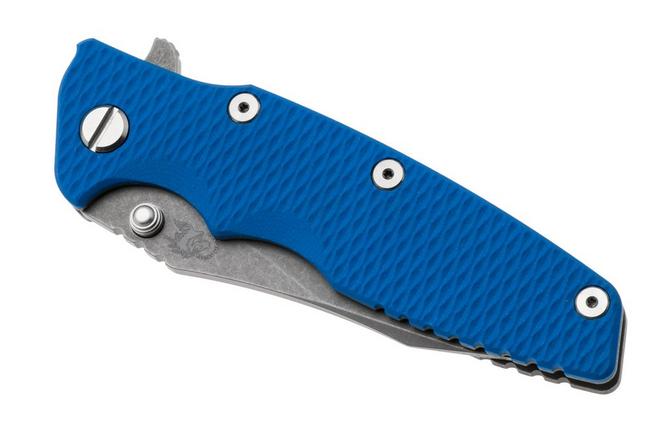 Afbeelding voor Rick Hinderer Eklipse 3.5 Skinny Slicer, EK35MG-WFBL-G10, Stonewashed CPM MagnaCut, Tri-Way Blue G10 zakmes